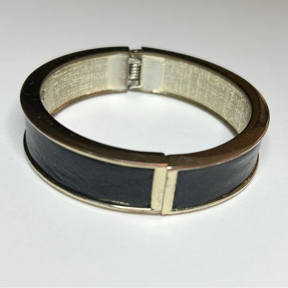 Tobi Black and Gold Hinge Bracelet | Bangle Statement Bracelet - Picture 1 of 8